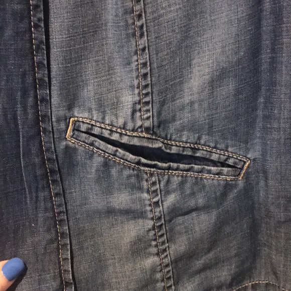 Platinum Chico’s Denim Blazer - Picture 3 of 6